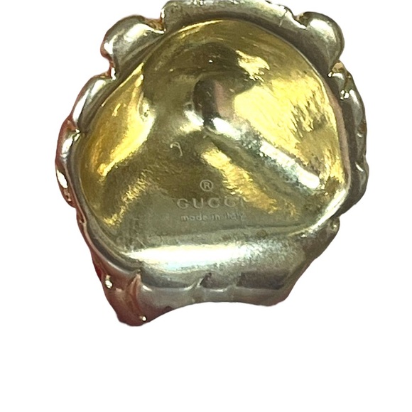 AUTHENTIC - Gucci Necklace Gold Metal Lion Head Red Crystal Pendant - Picture 11 of 11